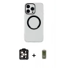 MARSİLYAN™- iPhone 14 Pro Max Kılıf Pusula Form - Siyah Joko Magic 5D Hayalet Cam + PVD Metal Kamera Lens - TU