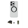 MARSİLYAN™- iPhone 14 Pro Max Kılıf Pusula Form - Siyah Joko Magic 5D Hayalet Cam + Raze Metal Kamera Lens - GD