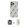 MARSİLYAN™- iPhone 14 Pro Max Kılıf Pusula Form - Siyah Mat Seramik Nano Ekran Koruyucu + PVD Metal Kamera Lens - TU