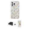 MARSİLYAN™- iPhone 14 Pro Max Kılıf Pusula Form - Siyah Mat Seramik Nano Ekran Koruyucu + Raze Metal Kamera Lens - GS