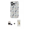 MARSİLYAN™- iPhone 14 Pro Max Kılıf Pusula Form - Siyah Mat Seramik Nano Ekran Koruyucu + Bilvis Titan Kamera Lens - SH