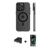 MARSİLYAN™- iPhone 14 Pro Max Kılıf Pusula Minimal Koleksiyonu - Şeffaf 360 Full Body Arka Koruyucu + Raze Metal Kamera Lens - GS