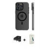 MARSİLYAN™- iPhone 14 Pro Max Kılıf Pusula Minimal Koleksiyonu - Şeffaf Pasifik Cam Ekran Koruyucu + Raze Metal Kamera Lens - GS