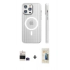 MARSİLYAN™- iPhone 14 Pro Max Kılıf Pusula Minimal Koleksiyonu - Siyah 6D Mat Seramik Hayalet Nano Ekran Koruyucu + Bilvis Titan Kamera Lens - DNMR