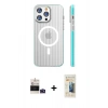 MARSİLYAN™- iPhone 14 Pro Max Kılıf Pusula Minimal Koleksiyonu - Siyah 6D Mat Seramik Hayalet Nano Ekran Koruyucu + Bilvis Titan Kamera Lens - DNMR