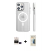 MARSİLYAN™- iPhone 14 Pro Max Kılıf Pusula Minimal Koleksiyonu - Siyah 6D Mat Seramik Hayalet Nano Ekran Koruyucu + Bilvis Titan Kamera Lens - SH