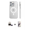 MARSİLYAN™- iPhone 14 Pro Max Kılıf Pusula Minimal Koleksiyonu - Siyah Bilvis 3D Mat Cam Ekran Koruyucu + Bilvis Titan Kamera Lens - SH