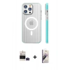 MARSİLYAN™- iPhone 14 Pro Max Kılıf Pusula Minimal Koleksiyonu - Siyah Bilvis 3D Mat Cam Ekran Koruyucu + Bilvis Titan Kamera Lens - DNMR