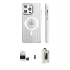MARSİLYAN™- iPhone 14 Pro Max Kılıf Pusula Minimal Koleksiyonu - Siyah Bilvis Hayalet Cam Ekran Koruyucu + Bilvis Titan Kamera Lens - GD