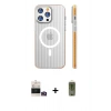 MARSİLYAN™- iPhone 14 Pro Max Kılıf Pusula Minimal Koleksiyonu - Siyah Joko Magic 5D Hayalet Cam + Bilvis Titan Kamera Lens - GD