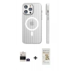 MARSİLYAN™- iPhone 14 Pro Max Kılıf Pusula Minimal Koleksiyonu - Siyah Mat Seramik Nano Ekran Koruyucu + Bilvis Titan Kamera Lens - DNMR