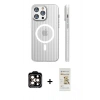 MARSİLYAN™- iPhone 14 Pro Max Kılıf Pusula Minimal Koleksiyonu - Siyah Mat Seramik Nano Ekran Koruyucu + PVD Metal Kamera Lens - TU