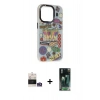MARSİLYAN™- iPhone 14 Pro Max Kılıf Siluet Çizgi Koleksiyonu - Şeffaf 360 Full Body Arka Koruyucu + Bilvis Titan Kamera Lens - GS