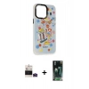 MARSİLYAN™- iPhone 14 Pro Max Kılıf Siluet Çizgi Koleksiyonu - Şeffaf 360 Full Body Arka Koruyucu + Bilvis Titan Kamera Lens - DNMR