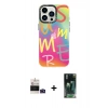MARSİLYAN™- iPhone 14 Pro Max Kılıf Siluet Çizgi Koleksiyonu - Şeffaf 360 Full Body Arka Koruyucu + Bilvis Titan Kamera Lens - DNMR