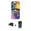 MARSİLYAN™- iPhone 14 Pro Max Kılıf Siluet Çizgi Koleksiyonu - Şeffaf 360 Full Body Arka Koruyucu + Raze Metal Kamera Lens - GD