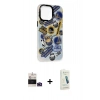 MARSİLYAN™- iPhone 14 Pro Max Kılıf Siluet Çizgi Koleksiyonu - Şeffaf Pasifik Cam Ekran Koruyucu + Bilvis Titan Kamera Lens - DNMR