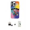 MARSİLYAN™- iPhone 14 Pro Max Kılıf Siluet Çizgi Koleksiyonu - Şeffaf Pasifik Cam Ekran Koruyucu + Bilvis Titan Kamera Lens - GS