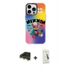 MARSİLYAN™- iPhone 14 Pro Max Kılıf Siluet Çizgi Koleksiyonu - Şeffaf Pasifik Cam Ekran Koruyucu + Raze Metal Kamera Lens - GD