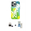 MARSİLYAN™- iPhone 14 Pro Max Kılıf Siluet Çizgi Koleksiyonu - Şeffaf Royal Nano Ekran Koruyucu + Bilvis Titan Kamera Lens - GS