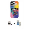 MARSİLYAN™- iPhone 14 Pro Max Kılıf Siluet Çizgi Koleksiyonu - Şeffaf Royal Nano Ekran Koruyucu + Bilvis Titan Kamera Lens - GD