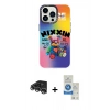 MARSİLYAN™- iPhone 14 Pro Max Kılıf Siluet Çizgi Koleksiyonu - Şeffaf Royal Nano Ekran Koruyucu + Raze Metal Kamera Lens - GS