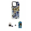MARSİLYAN™- iPhone 14 Pro Max Kılıf Siluet Çizgi Koleksiyonu - Siyah 18D Cam Ekran Koruyucu + Bilvis Titan Kamera Lens - GS