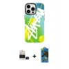MARSİLYAN™- iPhone 14 Pro Max Kılıf Siluet Çizgi Koleksiyonu - Siyah 18D Cam Ekran Koruyucu + Bilvis Titan Kamera Lens - SH
