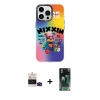 MARSİLYAN™- iPhone 14 Pro Max Kılıf Siluet Çizgi Koleksiyonu - Siyah 360 Mat Full Body Arka Koruyucu + Bilvis Titan Kamera Lens - SH