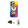 MARSİLYAN™- iPhone 14 Pro Max Kılıf Siluet Çizgi Koleksiyonu - Siyah 6D Mat Seramik Hayalet Nano Ekran Koruyucu + Raze Metal Kamera Lens - GS