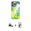 MARSİLYAN™- iPhone 14 Pro Max Kılıf Siluet Çizgi Koleksiyonu - Siyah Bilvis 3D Mat Cam Ekran Koruyucu + Bilvis Titan Kamera Lens - GD