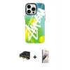 MARSİLYAN™- iPhone 14 Pro Max Kılıf Siluet Çizgi Koleksiyonu - Siyah Bilvis 3D Mat Cam Ekran Koruyucu + Raze Metal Kamera Lens - GD