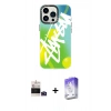 MARSİLYAN™- iPhone 14 Pro Max Kılıf Siluet Çizgi Koleksiyonu - Siyah Bilvis 5in1 3D Magic Cam Ekran Koruyucu + Bilvis Titan Kamera Lens - DNMR
