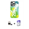 MARSİLYAN™- iPhone 14 Pro Max Kılıf Siluet Çizgi Koleksiyonu - Siyah Bilvis 5in1 3D Magic Cam Ekran Koruyucu + Bilvis Titan Kamera Lens - GS