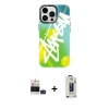 MARSİLYAN™- iPhone 14 Pro Max Kılıf Siluet Çizgi Koleksiyonu - Siyah Bilvis Hayalet Cam Ekran Koruyucu + Bilvis Titan Kamera Lens - DNMR