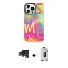 MARSİLYAN™- iPhone 14 Pro Max Kılıf Siluet Çizgi Koleksiyonu - Siyah Bilvis Hayalet Cam Ekran Koruyucu + Raze Metal Kamera Lens - GS