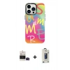 MARSİLYAN™- iPhone 14 Pro Max Kılıf Siluet Çizgi Koleksiyonu - Siyah Bilvis Hayalet Cam Ekran Koruyucu + Bilvis Titan Kamera Lens - SH