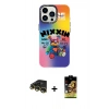 MARSİLYAN™- iPhone 14 Pro Max Kılıf Siluet Çizgi Koleksiyonu - Siyah Buffer Cam Ekran Koruyucu + Raze Metal Kamera Lens - GD