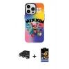 MARSİLYAN™- iPhone 14 Pro Max Kılıf Siluet Çizgi Koleksiyonu - Siyah Buffer Hayalet Cam Ekran Koruyucu + Raze Metal Kamera Lens - GS