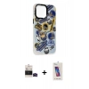 MARSİLYAN™- iPhone 14 Pro Max Kılıf Siluet Çizgi Koleksiyonu - Siyah Joko 5D Cam + Bilvis Titan Kamera Lens - SH