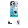 MARSİLYAN™- iPhone 14 Pro Max Kılıf Siluet Çizgi Koleksiyonu - Siyah Joko 5D Cam + Bilvis Titan Kamera Lens - SH