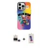 MARSİLYAN™- iPhone 14 Pro Max Kılıf Siluet Çizgi Koleksiyonu - Siyah Joko 5D Cam + Bilvis Titan Kamera Lens - GD