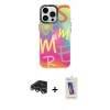 MARSİLYAN™- iPhone 14 Pro Max Kılıf Siluet Çizgi Koleksiyonu - Siyah Joko 5D Cam + Raze Metal Kamera Lens - GS
