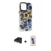 MARSİLYAN™- iPhone 14 Pro Max Kılıf Siluet Çizgi Koleksiyonu - Siyah Joko 5D Cam + Raze Metal Kamera Lens - GS