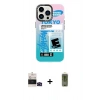 MARSİLYAN™- iPhone 14 Pro Max Kılıf Siluet Çizgi Koleksiyonu - Siyah Joko Magic 5D Hayalet Cam + Bilvis Titan Kamera Lens - SH