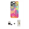 MARSİLYAN™- iPhone 14 Pro Max Kılıf Siluet Çizgi Koleksiyonu - Siyah Mat Seramik Nano Ekran Koruyucu + Bilvis Titan Kamera Lens - GS