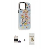 MARSİLYAN™- iPhone 14 Pro Max Kılıf Siluet Çizgi Koleksiyonu - Siyah Mat Seramik Nano Ekran Koruyucu + Bilvis Titan Kamera Lens - GS