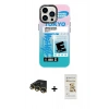 MARSİLYAN™- iPhone 14 Pro Max Kılıf Siluet Çizgi Koleksiyonu - Siyah Mat Seramik Nano Ekran Koruyucu + Raze Metal Kamera Lens - GD