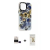 MARSİLYAN™- iPhone 14 Pro Max Kılıf Siluet Çizgi Koleksiyonu - Siyah Mat Seramik Nano Ekran Koruyucu + Bilvis Titan Kamera Lens - SH