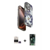 MARSİLYAN™- iPhone 14 Pro Max Kılıf Siluet Doku - Şeffaf 360 Full Body Arka Koruyucu + Bilvis Titan Kamera Lens - GS